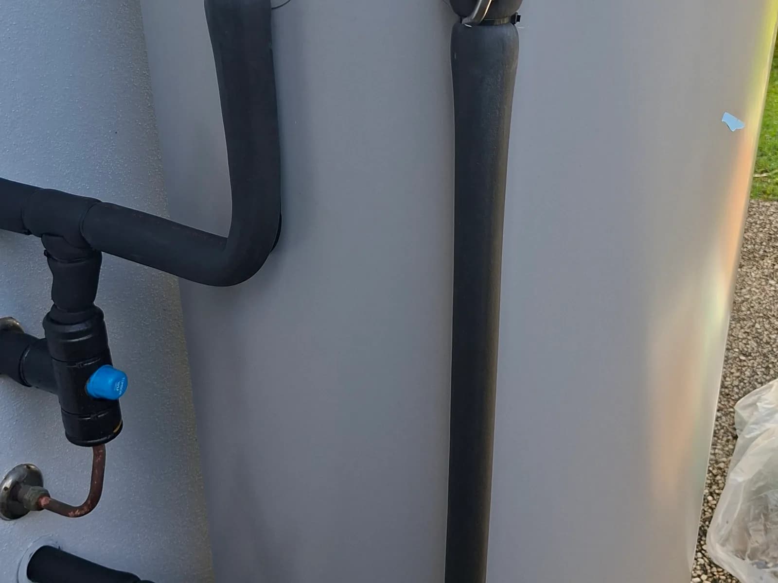 The temperature and pressure relief valve on a storage tank installed by RCM
