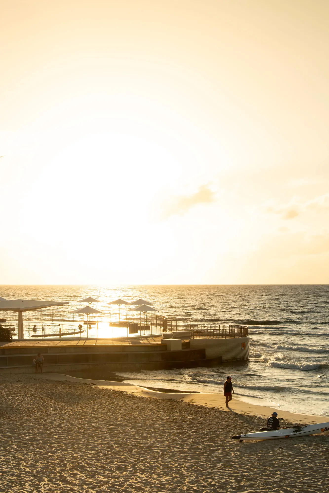 Sunrise over the beach at Caloundra, Queensland